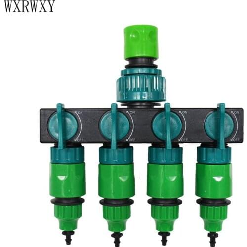 Garden tap 4 way tap 1/4 3/8 garden hose splitter connector cranes hose irrigation 4/7 8/11 1pcs