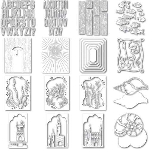 2021 AliliArts Metal Cutting Dies Fish set & Wood set diy Scrapbooking Photo Album Decorative Embossing PaperCard Crafts Die