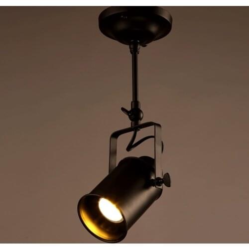 Loft Bar Wall Probe Industrial Pendant Light Black E27 Edison Lights Spotlights Clothes Store Ceiling Lamp