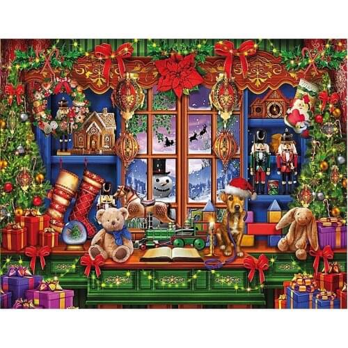 DIY 5D Square round Full Christmas bear gifts Mosaic Diamond Painting Cross Stitch Kit Diamonds Embroidery Home Decoration L585