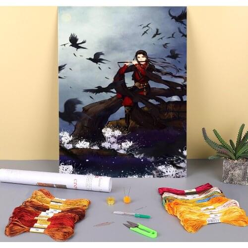 Mo Dao Zu Shi Printed 11CT Cross-Stitch Full Kit DIY Embroidery DMC Threads Hobby Sewing Craft Handiwork Mulina Magic