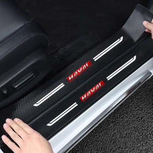For Great Wall Haval H2 H6 H7 H9 F5 F7 F9 3D Car Door Carbon Fiber Sticker Fiber Decals Paster Anti Scratch Cover Accessories