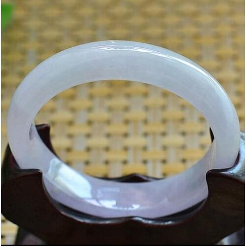 Natural bracelet ice through rounded jade bracelet Myanmar ice through the old pits Jade bracelet 55MM 00003