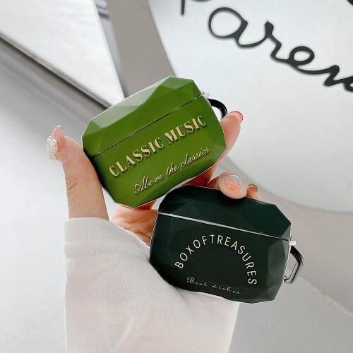 Irregular Shockproof Earphone Case For AirPods 2 Pro Letter Protective Cover for AirPod 3 1 Soft Coque Headset Bag with Keyring