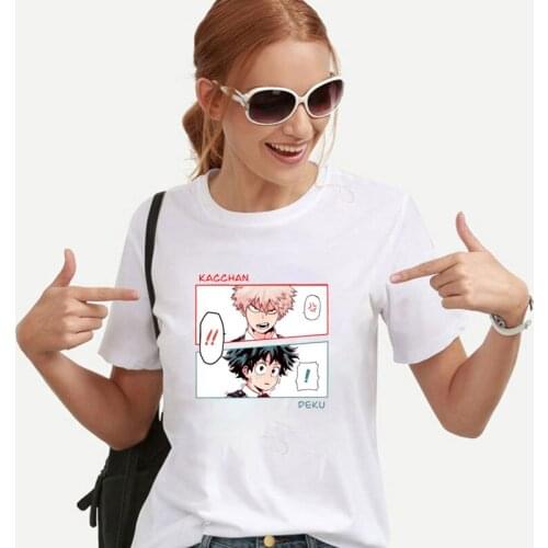 2021 New Anime Clothes My Hero Academia Graphic Women T Shirt Cool Friend or Foe & Froppy Printed Tops Cotton Summer Loose Tee
