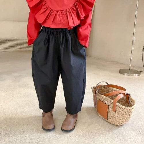 2021 Autumn New Arrival Girls Fashion Pants Kids Korean Design Trousers Girl Pants