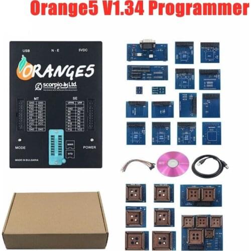 Orange5 1.34 Full Set Adapters Orange 5 V1.34 Professional ECU Programmer Enhanced Function Software Support Russian