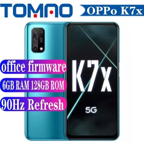Original New OPPO K7x 5G CellPhone 6.5inch 90Hz 6GB 8GB RAM 128GB 256GB ROM 5000Mah Big Battery 30W 48.0MP Camera Android 10