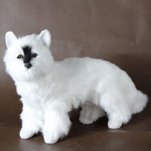 Zilin Manufacturer artificial white fox / fox toy with fake fur home decoration gift 38*12*24 cm
