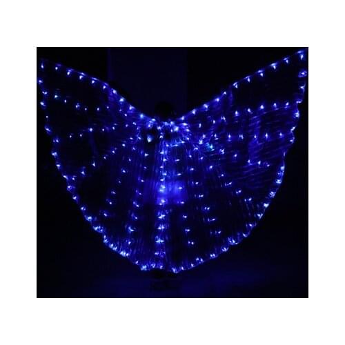 Multi color LED light wings Adult dance Luminous props Belly Dance Cloak Fluorescent butterfly dance Ballet Costume