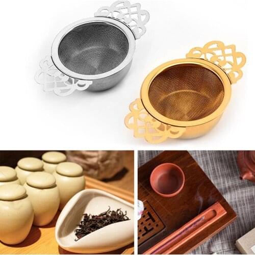 Stainless Steel Tea Strainer Tea Filter Teapot Strainer Lace Tea Separator Tea Set Supplies Tea Filter Supplies