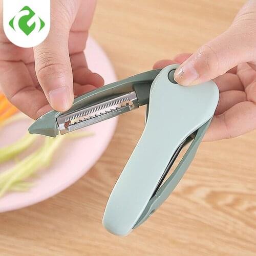 2 in 1 Foldable Peeler Slicer Shredder Peeler Julienne Zesters Cutter Multi Stainless Steel Blade Grater Kitchen Accessories GY