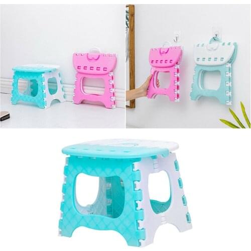 Folding Stool Camping Chair Seat for Fishing Plastic Portable Step Stool Home Train Outdoor Indoor Camping Foldable Kids Chair