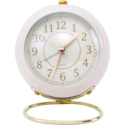 Modern Style Mute Quartz Clock LED Color Light With Stand Snooze Clock