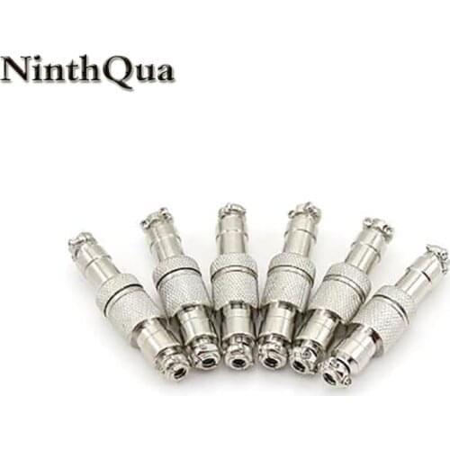 50Set GX12 Docking 4P Pin Male Female Circular Panel 12mm M12 Metal Connector Butt Joint Aviation Plug Socket