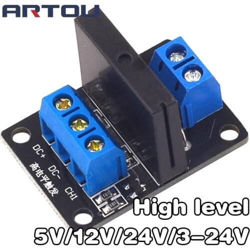 5V/12V/24V/3-24V 1 Channel Solid State Relay Module High Level Relay DC-AC/DC-DC PCB SSR AVR DSP for arduino Diy Kit