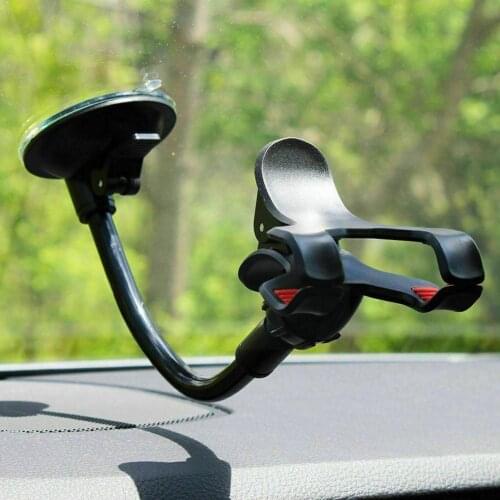 Universal Clamp Car Mount Phone Holder Auto Mobile Truck Phone Degree Support Rotation Dashboard Smartphone 360 Windshield L0F6