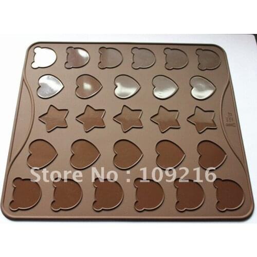 Green Good Quality 100% Food Grade Silicone Macaron/ Dessert 3-style Cartoon of Baking Mat