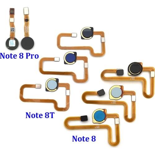 10Pcs/Lot, Fingerprint Scanner For Xiaomi Redmi Note 8T 8 Pro ID Home Button Fingerprint Menu Return Key Sensor Flex Cable