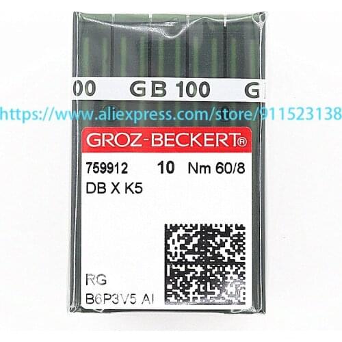 100 Pcs Genuine Germany Groz Beckert Embroidery Needle RG DB X K5 Nm 60/8 For Tajima Barudan SWF China Embroidery Machine