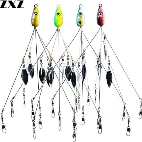 21.5cm 18g 3D Eyes Alabama Umbrella Rig Bait Fishing Group Lure Snap Swivel Spinner Fake Lure Hard Baits Hook Rings Connector