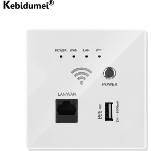 220V 86 Pannel AP Type Wireless Wifi Repeater Panel USB Socket RJ45 Wireless Travel Router Wifi Extender In Wall Access Point