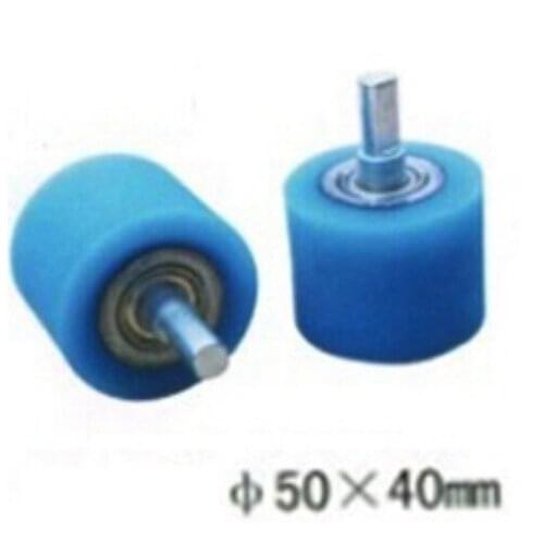 4PCS/LOT M10-50x40mm Wrapping Machine Silicon Rubber Wheels Pulley Flat Belt Bearing Wheel