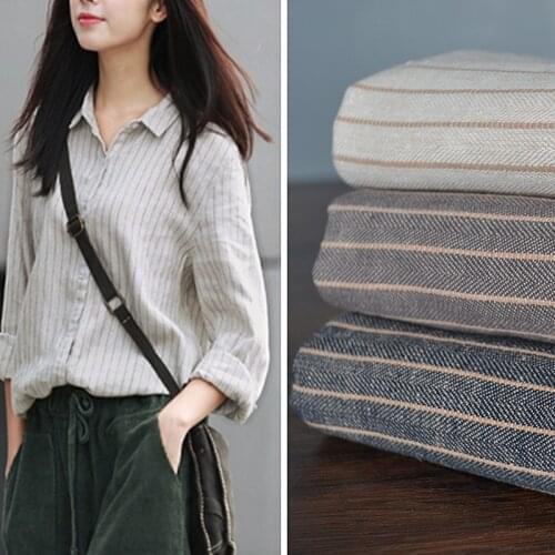 50cm * 135cm/piece,Striped Yarn Dyed Cotton / Linen Cloth,Clothing,Shirt,Dress,Pants,Curtain,Puppet Fabric,DIY Handmade Material