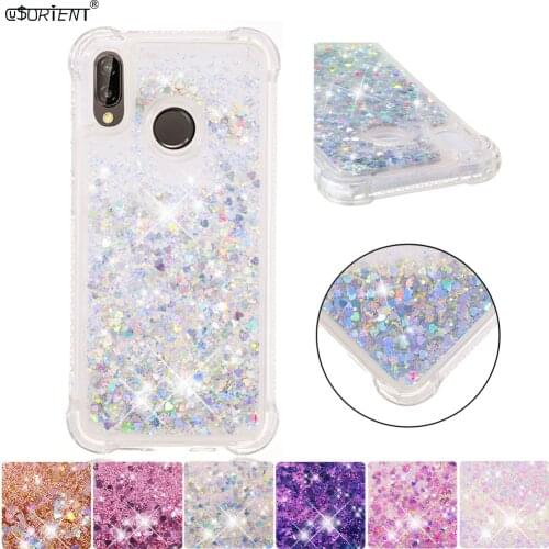 Glitter Case For Huawei P20 Lite Nova 3E Bling Liquid Quicksand Bumper Cover ANE-LX1 ANE-L21 ANE-L01 Silicone Phone Cases Funda
