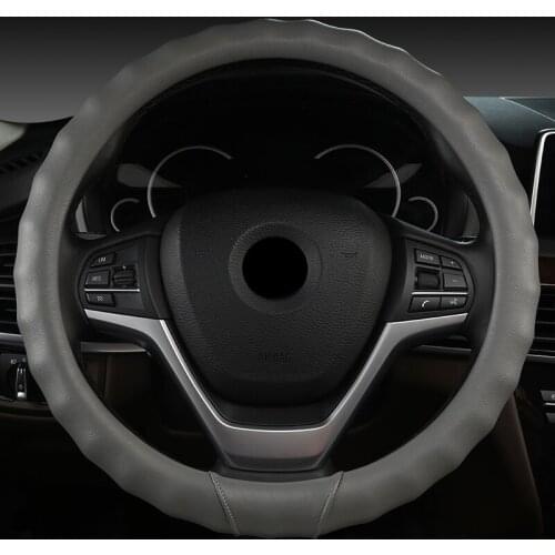 FeKoFeKo 38CM Four Seasons Universal Non-slip Leather Car Steering Wheel Cover For BMW X5 G05 E53 E70 F15 F85