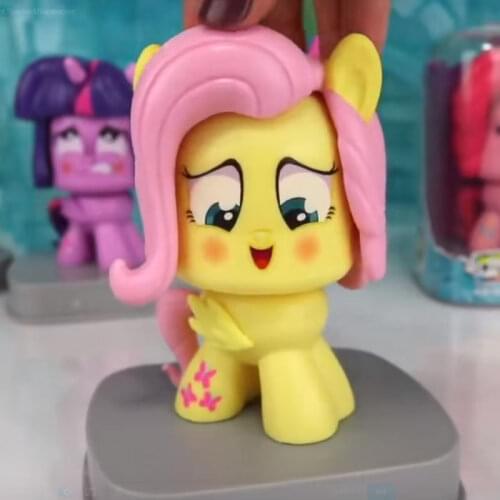 Hasbro My Little Pony Mighty Muggs Twilight Sparkle Rainbow Dash Pinkie Pie Fluttershy Model Anime Figures Collect Ornaments