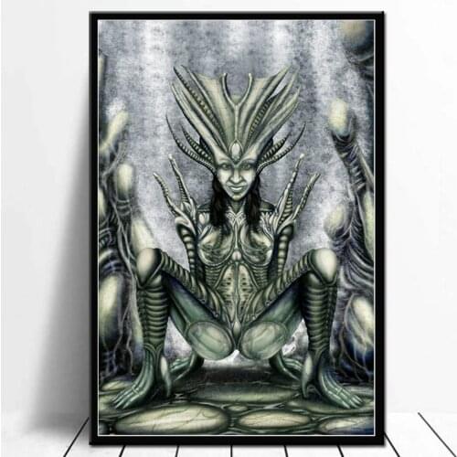 Hr Giger Li II Alien Poster Wall Art Picture Posters and Prints Canvas Painting for Room Home Decor картины на стену картины