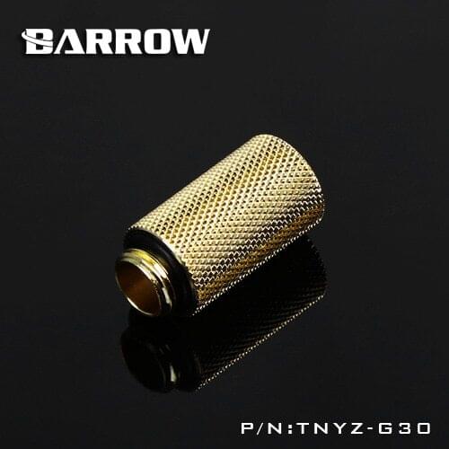 Barrow TNYZ-G30, 30mm Male To Female Extender Fittings, G1 / 4 Male To Female Water Cooling Fittings ethernet wall plate