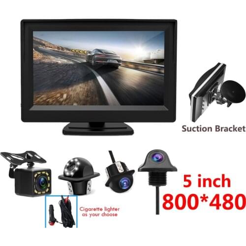 5" TFT LCD screen Car Monitor HD800*480 Car Reversing Parking Monitor with 2 video input,Rearview camera optional