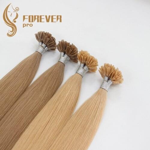 Forever pro 20 inch 0.8g/s Real Remy Nail U Tip Human Hair Extensions Keratin Fusion European Human Hair On Capsule 50g/pack