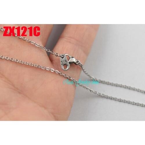 16"-38" length 1.5mm cross chain stainless steel necklace add tag welding chain women girl fashion jewelry 20pcs ZX121C