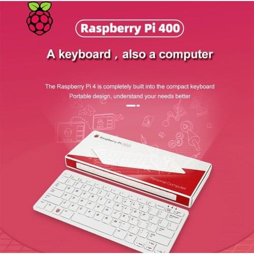 Raspberry Pi 400 Board and Starter Kit for Raspberry Pi 4B Keyboard as Computer