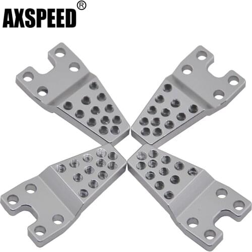 AXSPEED 4Pcs Aluminum Lower Shock Mount Lift Surge Seat Adjustment Seat-HR for Axial SCX10 1/10 RC Crawler Car Upgrade Parts