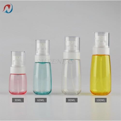 Sheenirs 4pcs 30ml 60ml 80ml 100ml Empty UPG Fine Mist Spray Bottle Kit Face Spray Bottle Clear Refillable Travel Containers