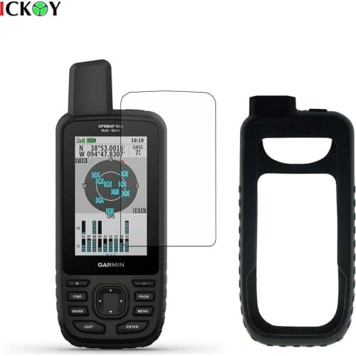 Silicon Protect Case + Screen Protector Shield Film for Hiking Handheld GPS Garmin GPSMap 66SR 66S 66ST Accessories