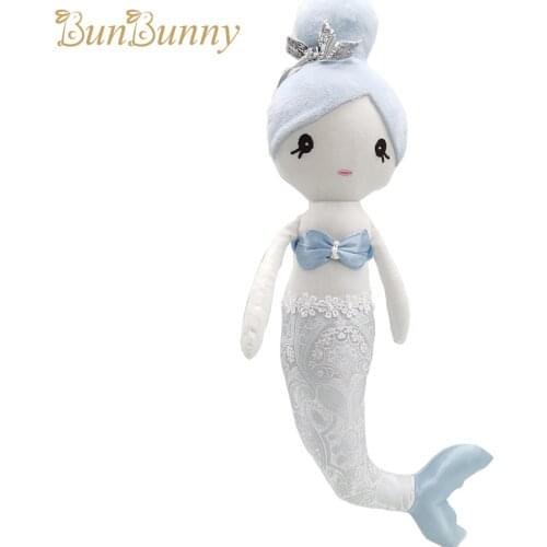 Blue Princess Mermaid Cloth Toys Birthday Gift for Girls Premium Designer Doll Pink Stuffed Mermaid Dolly Handmade Rag Doll