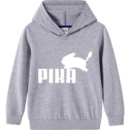 Takara Tomy Pikachu Sweatshirt Hoodies Kids Sweater Pokemon Baby Girls Boys Children Long Sleeve Autumn Clothes Tops