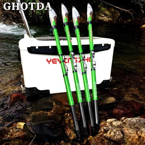 GHOTDA Telescopic Rock Fishing Rod High Quality 2.7m-6.3m carbon fiber Spinning Fishing Rod Carp Feeder Rod Travel Boats Rod
