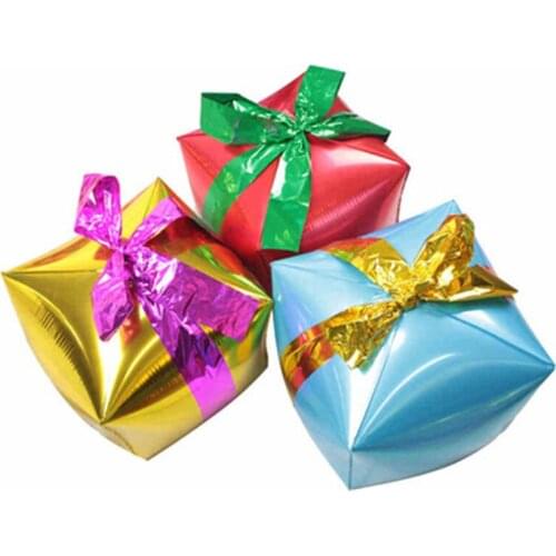 46*46*46cm Holiday Decoration New Year Decoration Gift Box Gift Package Balloon Festival Party Decoration Foil Balloon