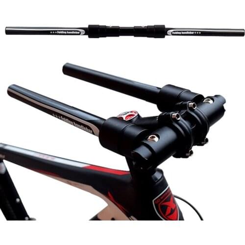 Bicycle Quick-release TT Handlebar Clip 560mm 620mm MTB Bike Handlebars Flat Foldable Bar Handlebar Extension Bicycle Parts