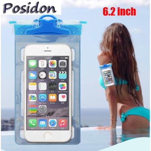 Posidon Mobile Phone Waterproof Bag Case for iPhone 7 6 6s Plus Underwater Water Proof cover for Samsung S8 Plus S6 S7