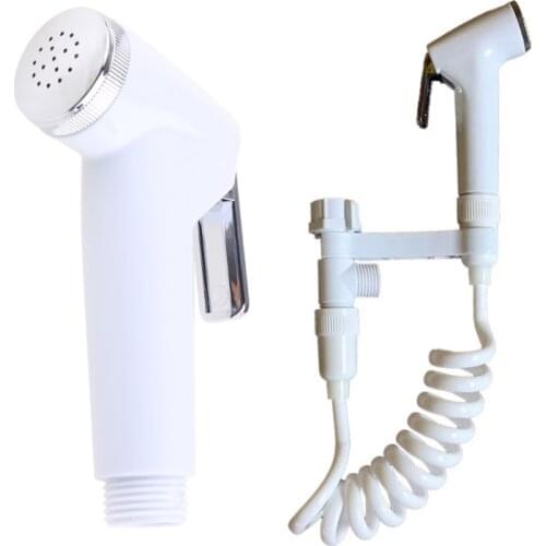 1Set Toilet Bidet Tap Handheld Shower Sprayer Female Hygeian Flushing Device Kit