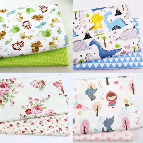 100% Cotton Printed Quilt Fabric Cloth Handmade DIY Sewing Material Patchwork Needlework Fabrics 50*40