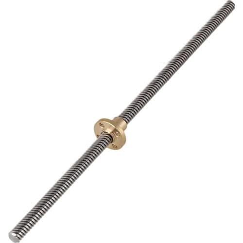 250mm Length 8mm Lead Screw Rod Stainless Steel with Nut Z Axis for 3D Printing General Machine Tool