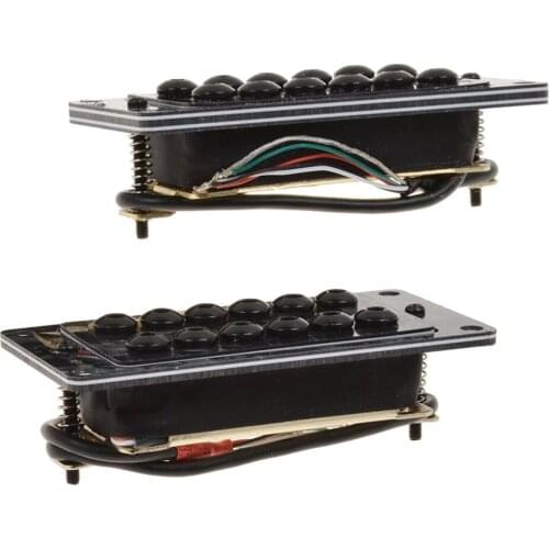 2X HOC-PP-TMB DUAL RAIL BRIDGE PICKUP FOR ELECTRIC GUITAR BLACK